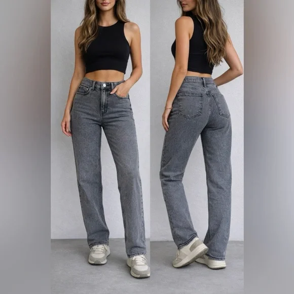 Gap Size 6S 90’s High Rise Straight Denim in Washed Black - Picture 1 of 10